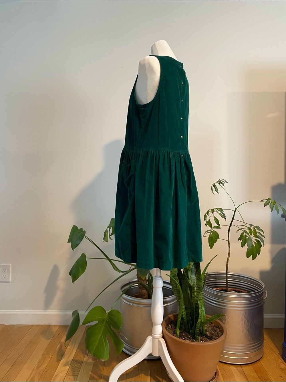 Vintage 70s OshKosh Corduroy Pinafore/Overalls Dress - Picture 5 of 7